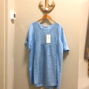 Baby Blue Linen Dress/Tunic